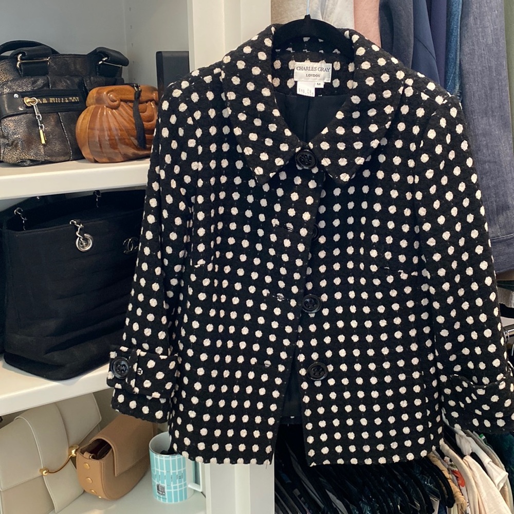 Gorgeous Designer Fitted Wool Jacket - image 1